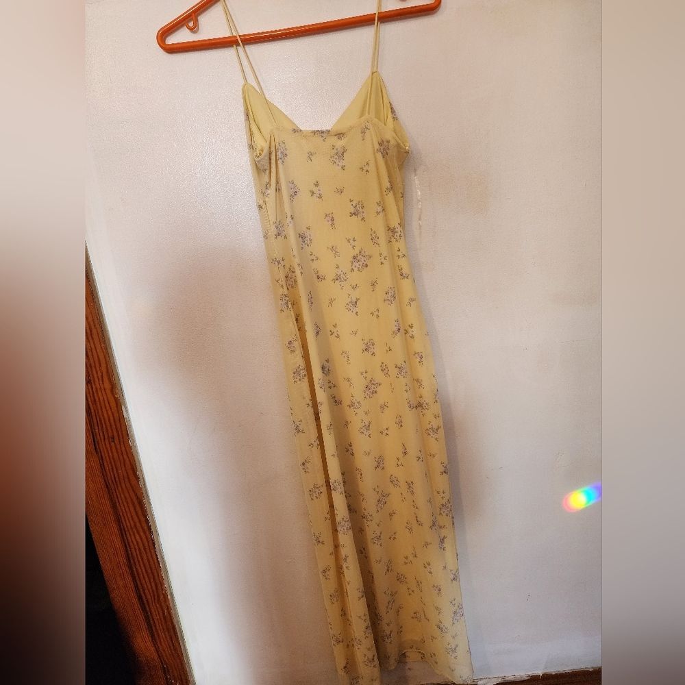Women’s | Yellow Floral Slip Dress Maxi | Size M - Picture 4 of 7